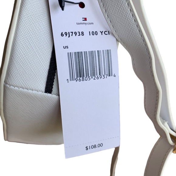 Tommy Hilfiger Saffiano Canteen Crossbody Purse Bag White Women’s NWT - Picture 11 of 14